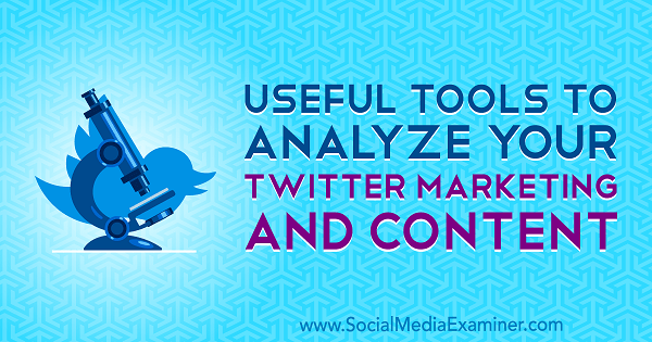 Nützliche Tools zur Analyse Ihres Twitter-Marketings und Ihrer Twitter-Inhalte von Mitt Ray auf Social Media Examiner.