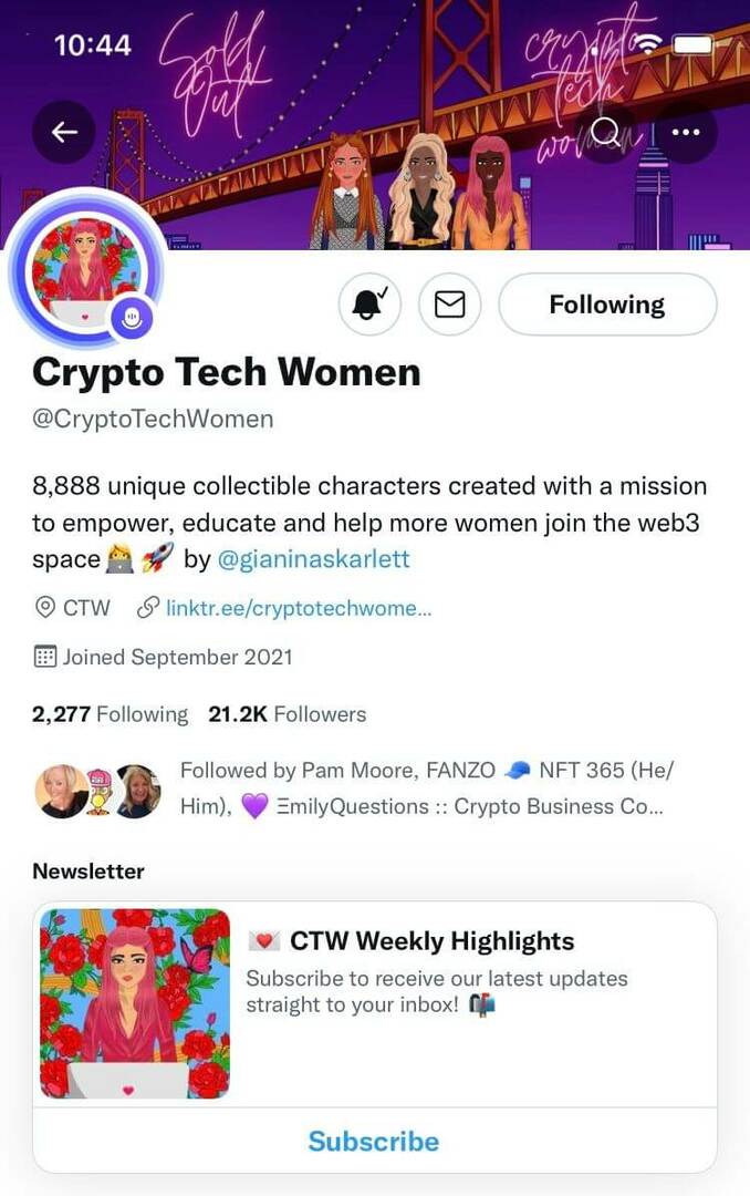 tipps-zum-aufbau-einer-nft-community-vor-dem-projektstart-twitter-crypto-tech-women-example-1