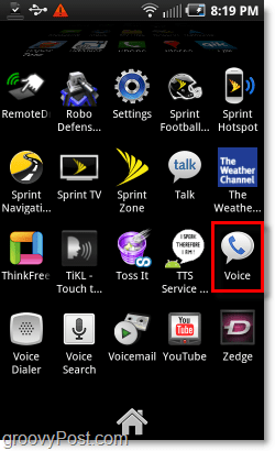 Starten Sie Google Voice auf Android