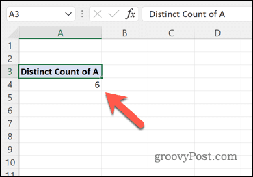 Verwenden einer Pivot-Tabelle zum Berechnen der Anzahl eindeutiger Werte in einem Excel-Datensatz
