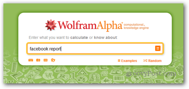 Wolfram Alpha Facebook-Bericht
