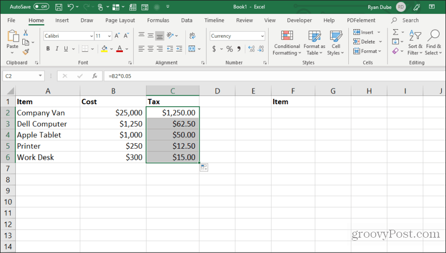 Zellen in Excel füllen