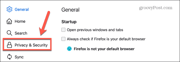 Firefox-Datenschutzeinstellungen