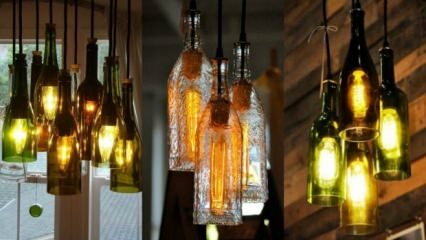 Dekorative Lampe aus alter Flasche herstellen