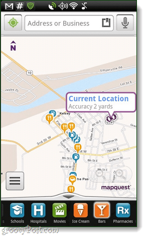 MapQuest für Android App, Übersicht
