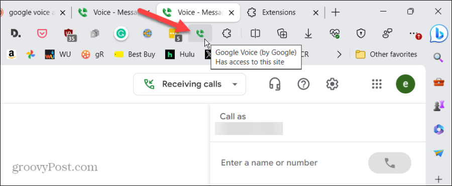 Google Voice-Erweiterung Chrome Microsoft Edge
