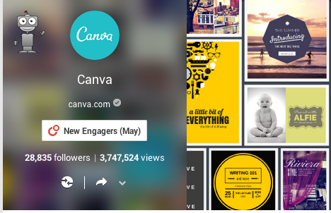 canva header auf google +