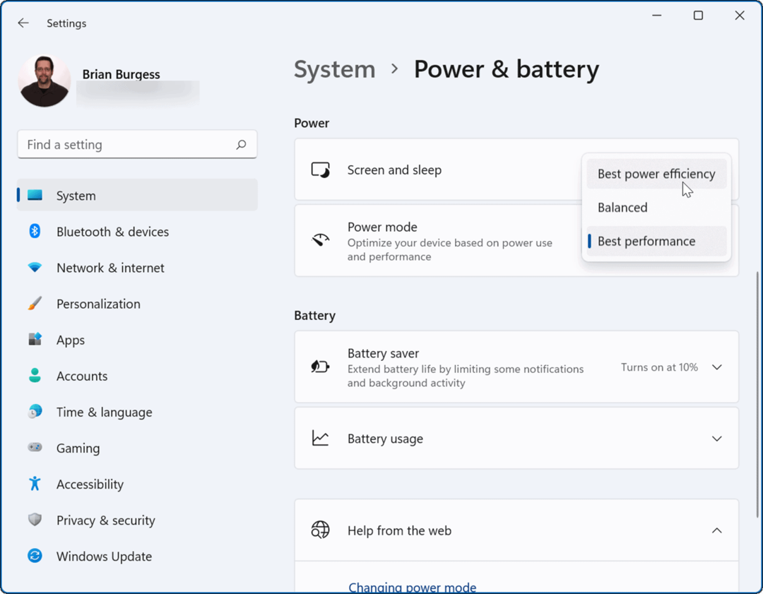 Der Energiemodus von Windows 11 verbessert die Akkulaufzeit unter Windows 11
