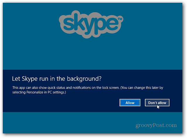 Skype im Hintergrund