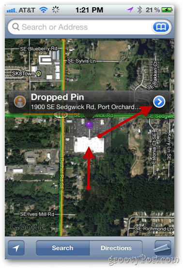 iPhone Maps Drop Pin und konfigurieren