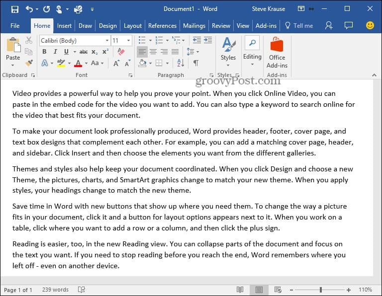 Einfügen von Lorem Ipsum-Text in Microsoft Word 2010 und 2007