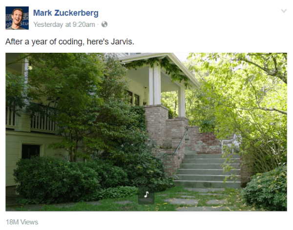 In einer Reihe von Videopostings auf seiner öffentlichen Seite stellte Mark Zuckerberg Jarvis vor, ein neues persönliches KI-System, das Facebook-Tools, Aufforderungen in natürlicher Sprache und Gesichtserkennung verwendet.