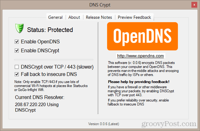 DNS Crypt Control Panel