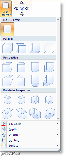 Microsoft Word 2007-Schatteneffekte