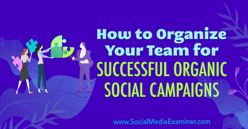 So organisieren Sie Ihr Team für erfolgreiche organische soziale Kampagnen von Janette Speyer auf Social Media Examiner.