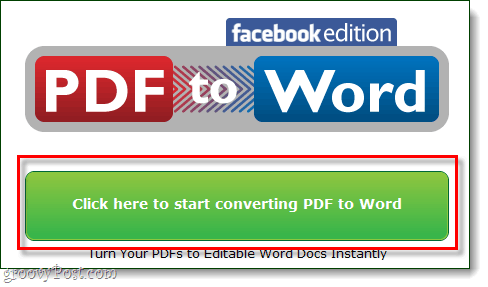 Konvertieren Sie PDF in Word Facebook Edition