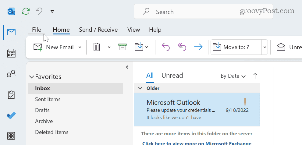 Drucken Sie eine E-Mail aus Outlook