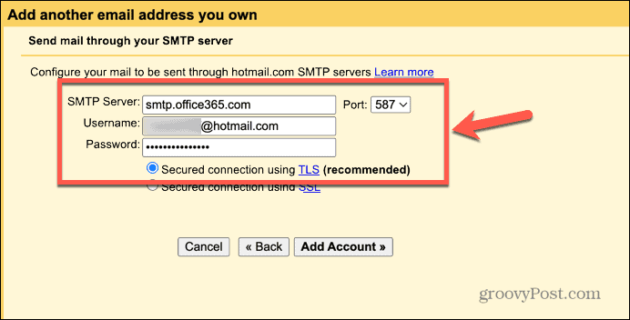Gmail-SMTP-Einstellungen