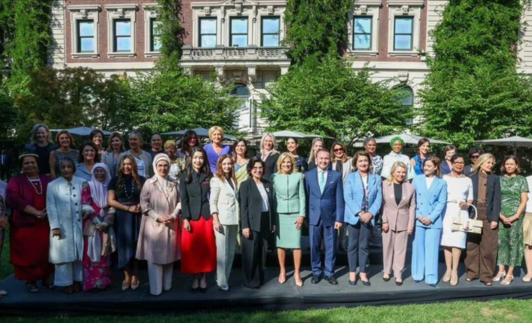 First Lady Erdoğan traf sich mit den Ehefrauen der Anführer, moderiert von Jill Biden!