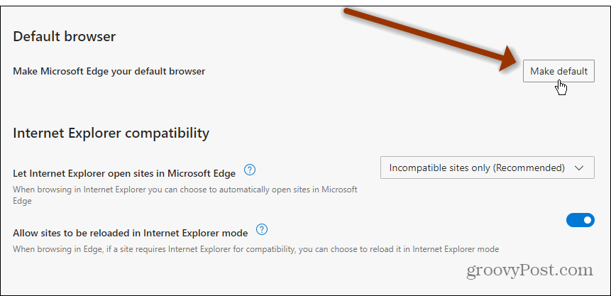 Edge als Standard für Windows 11 festlegen