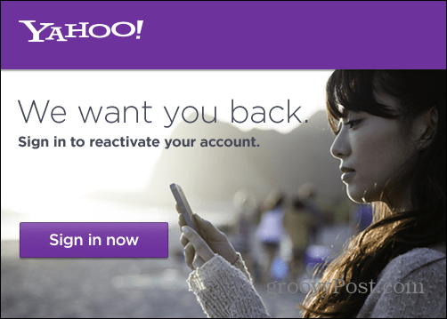 Reaktivieren Sie Ihr Yahoo-E-Mail-Konto, wenn Sie es behalten möchten
