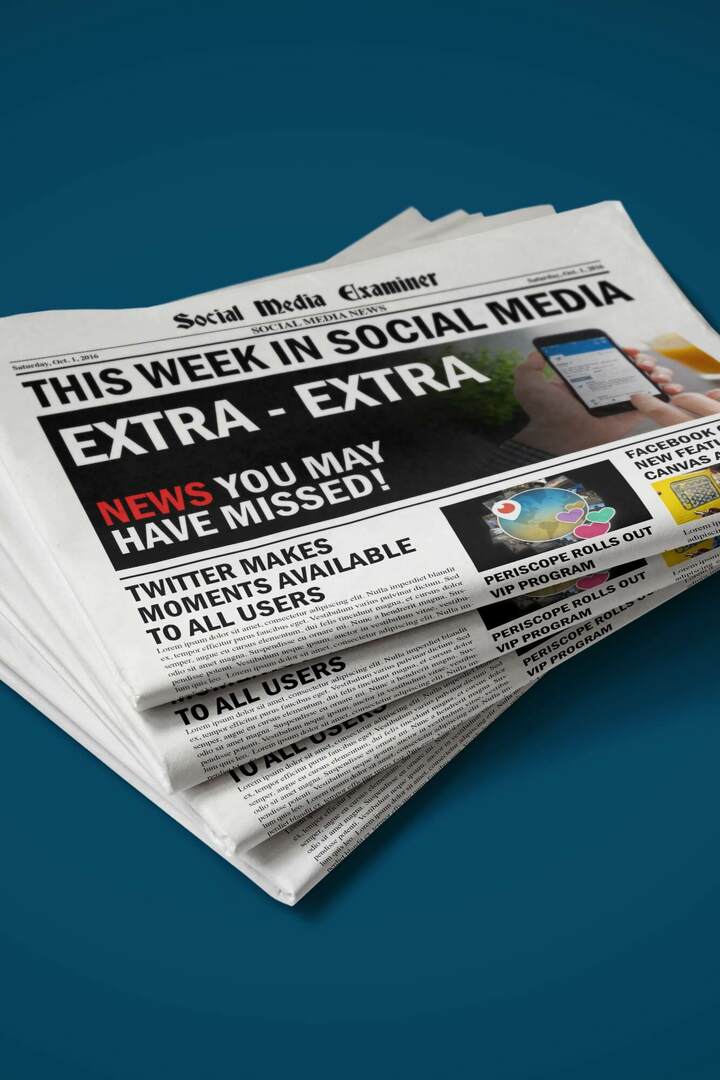 Twitter Moments führt Storytelling-Funktion für alle ein: Diese Woche in Social Media: Social Media Examiner