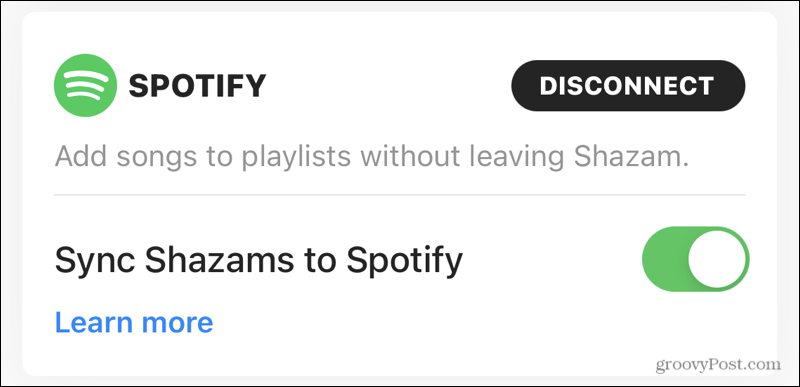 Synchronisiere Spotify mit Shazam