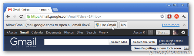 Verwenden Sie Google Mail als Standard-E-Mail-Link-Handler
