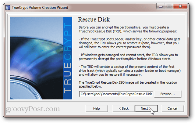 TrueCrypt Rescue Disk ISO: Wiederherstellungsdiskette oder Wiederherstellungs-USB
