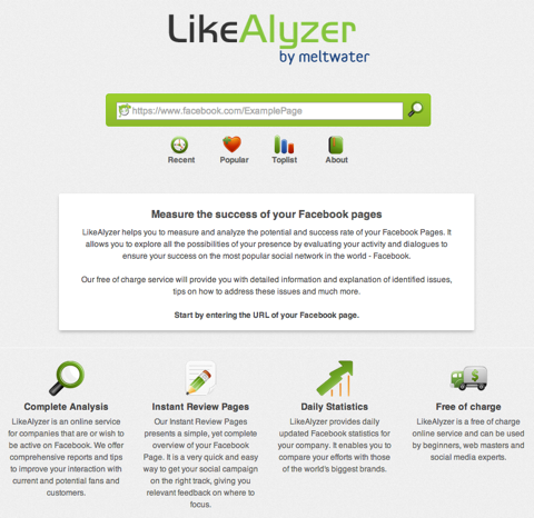likealyzer Homepage