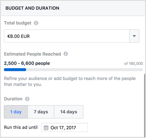 Facebook hat das Postbudget erhöht