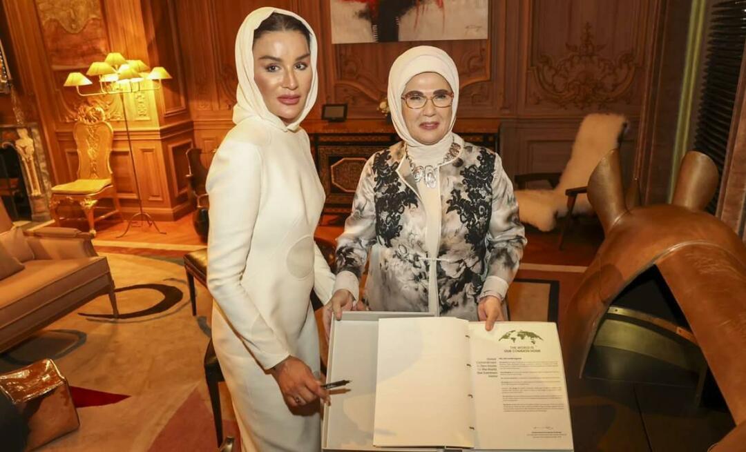 First Lady Erdoğan traf sich mit Scheicha Moza, der Mutter des katarischen Emirs Scheich Al Thani