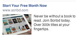 scribd Facebook-Anzeige