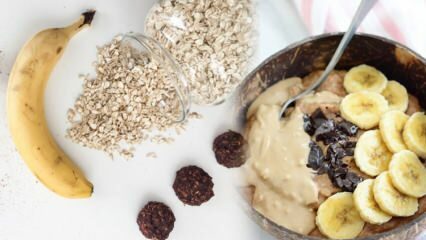 Diät-Hafer-Frühstücksrezept: Wie macht man Bananen- und Kakao-Hafer?