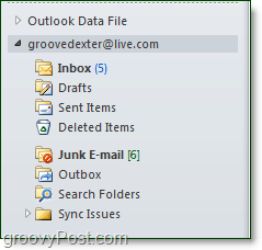 Ihr Live- oder Hotmail-Konto, das über den Connector zu Outlook hinzugefügt wurde