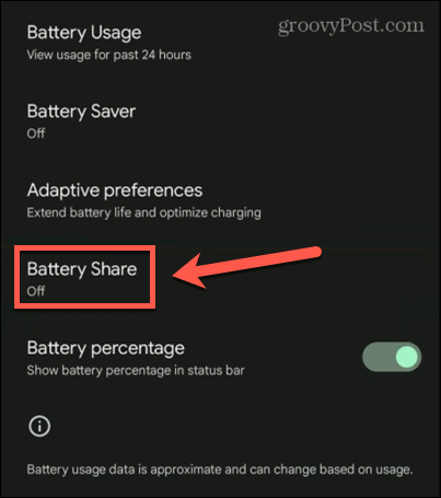 android batterie teilen