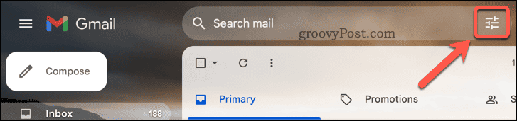Erweiterte Suchschaltfläche für Gmail