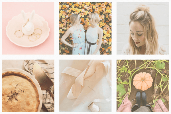 Der Instagram-Feed von Lauren Conrad wird durch die Verwendung des gleichen Filters für alle Bilder vereinheitlicht.