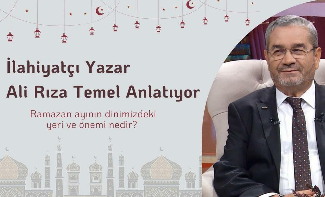 Welchen Platz und welche Bedeutung hat der Ramadan in unserer Religion? Der theologische Schriftsteller Ali Rıza Temel mit seiner Erzählung...