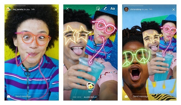 Instagram-Nutzer können jetzt die Fotos von Freunden neu mischen und sie für lustige Gespräche zurücksenden.