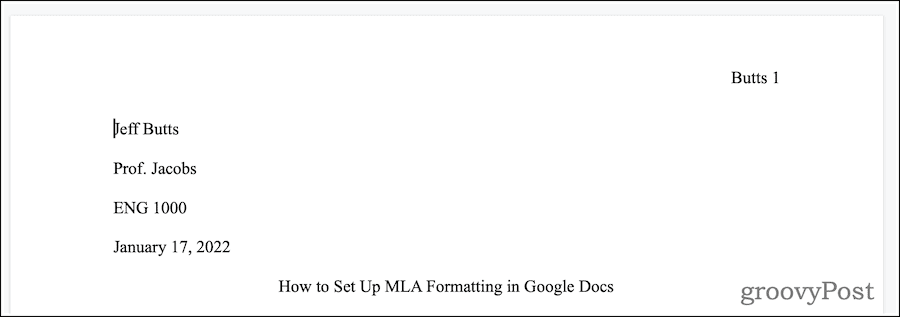 Google Docs So richten Sie das MLA-Format in Google Docs ein
