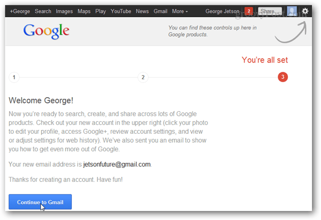 weiter zu Google Mail