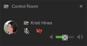 Google + Hangouts Kontrollraum App Dashboard