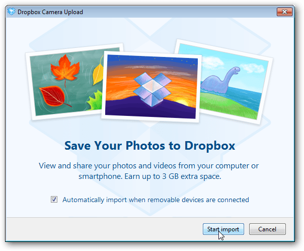 Dropbox bietet 3 GB freien Speicherplatz für die Verwendung der neuen Fotosynchronisierungsfunktion