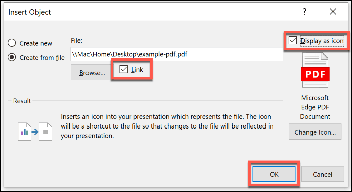 Einfügen einer PDF-Datei als Objekt in PowerPoint