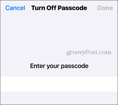 Deaktivieren Sie den Passcode auf Ihrem iPhone