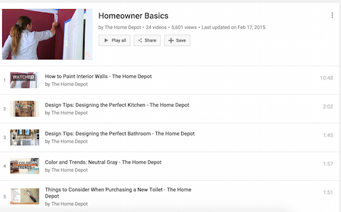 Home Depot, wie man YouTube-Videos
