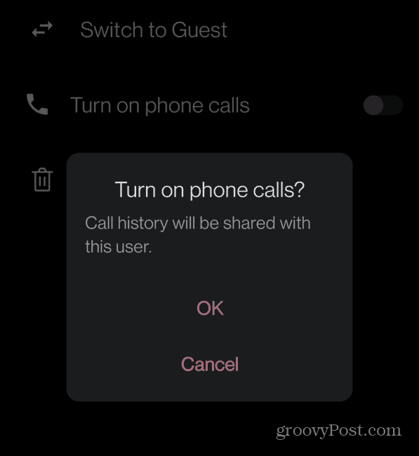 Anrufe einschalten