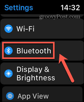 Apple Watch Bluetooth-Menü