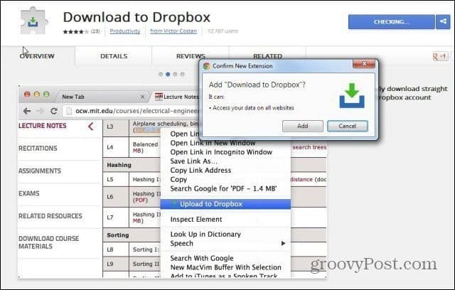 Laden Sie Webdateien direkt aus dem Web in Dropbox hoch